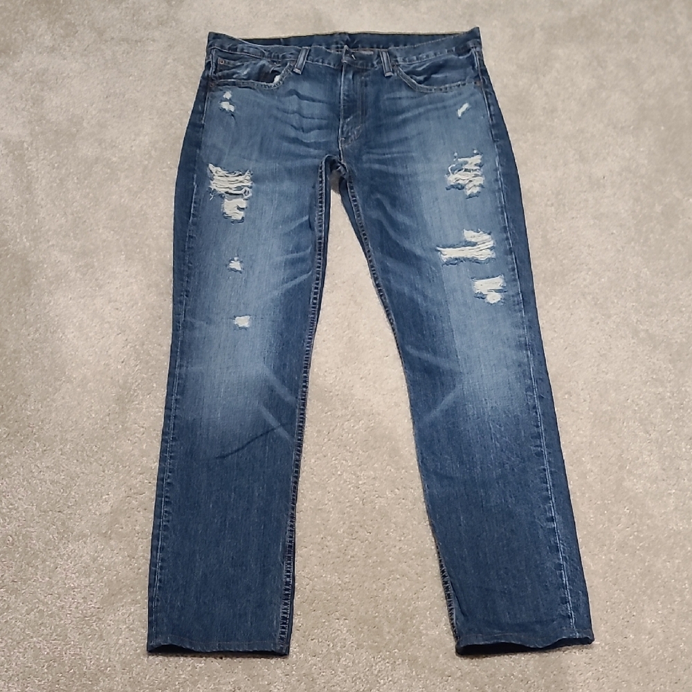 Levi's Men's Straight Fit Distressed Denim Jeans